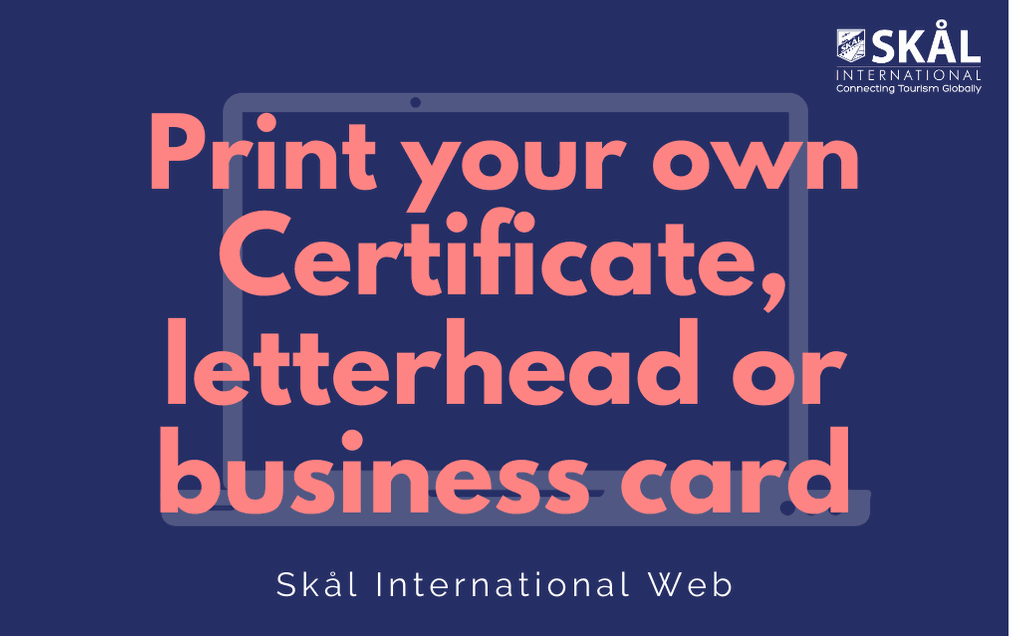 Print your own Certificate, letterhead or business card